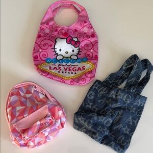 Hello Kitty Pink and White Kids Tote Set for dolls